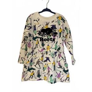 Roots Girls Sweatshirt Dress – Size 5 – Winter Ski Snowboard Print